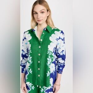 NWT FARM Rio Soft Garden Button Front Shirt